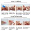 10 Pcs Red French Tip Short Almond Handmade Press On Nails Reusable Stick On False Nails
