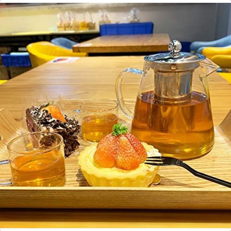 Glass Teapot with Infuser Tea Pot 32oz 43oz Tea Kettle Stovetop Safe Blooming and Loose Leaf Tea Maker Set 32oz 950ml