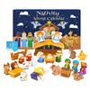 Nativity Advent Calendar, 25PCS Story Nativity Scene Playset, Religious Advent Calendar