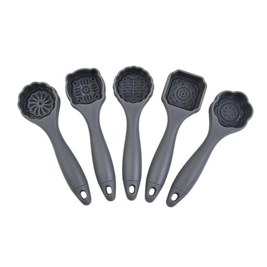 5 Stück Mond Schöne Kuchenformen Textur Antihaft Leicht Wiederverwendbar Mehrzweck Mondkuchenformen