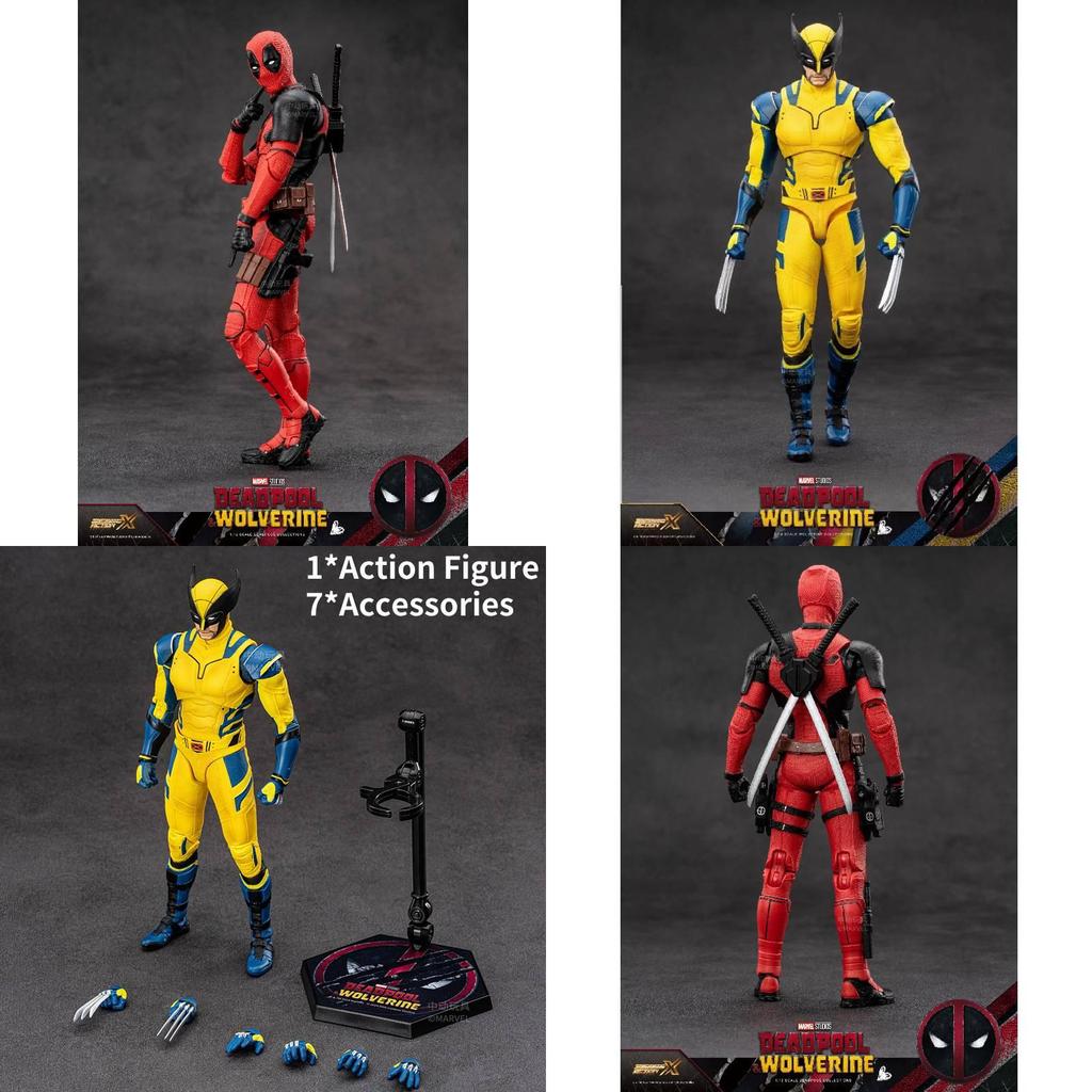 Deadpool und Wolverine Actionfigur Hochdetailliert Maßstab 1 zu 24 Sammlerstück