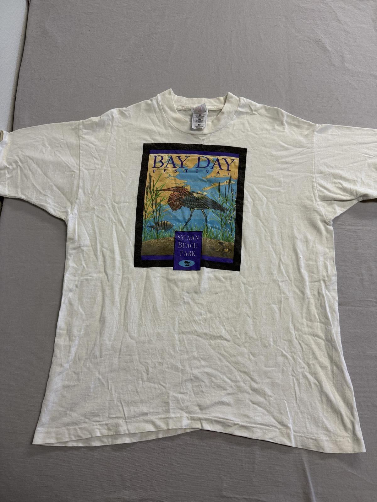 Vintage Bay Day Festival T-shirt Sylvan Beach Park Bird XL XXXL