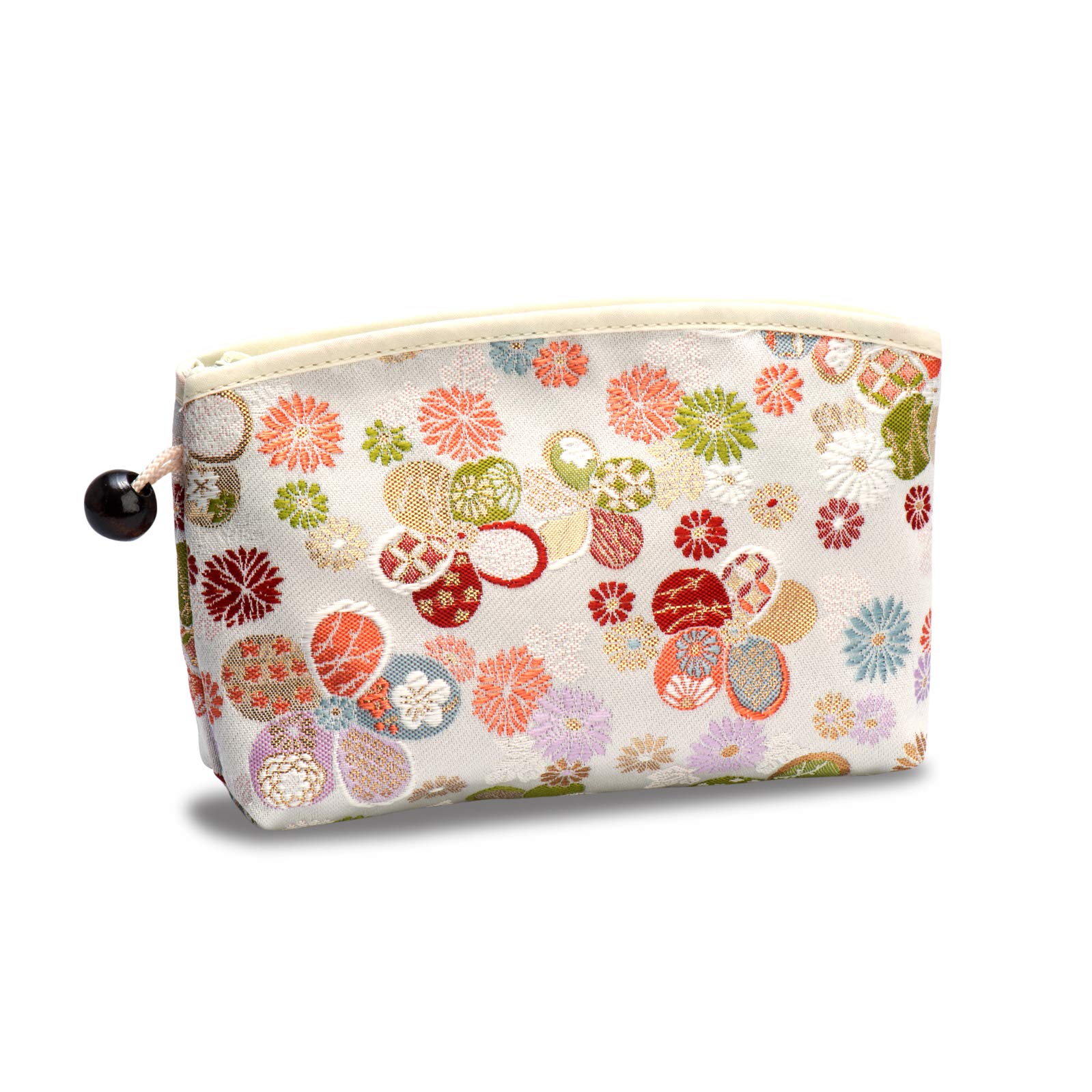 

Киото Гейбидо Парча Нисидзин Косметичка Сделано в Японии, Узор, (белый) белый