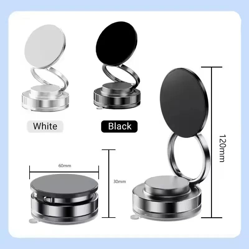 Folding Strong Magnet Magnetic Phone Holder 360° Rotation Desk Car Vacuum Suction Windshield Dashboard Mobile Holder Adsorption