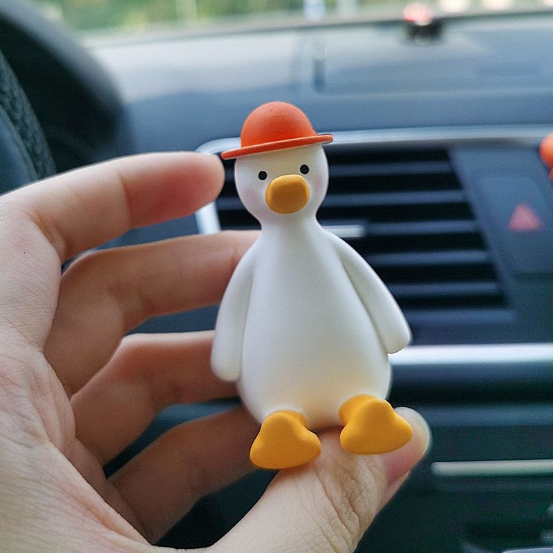 Auto Perfume Aromatherapy Cute Cheering Duck Head Tilt Duck Air Conditioner Air Outlet Clip Car Interior Ornaments Ins Fragrant Stone