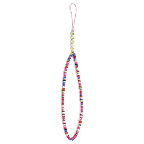 Zawieszka do telefonu Guess Wielokolorowa Różowa Heishi Beads