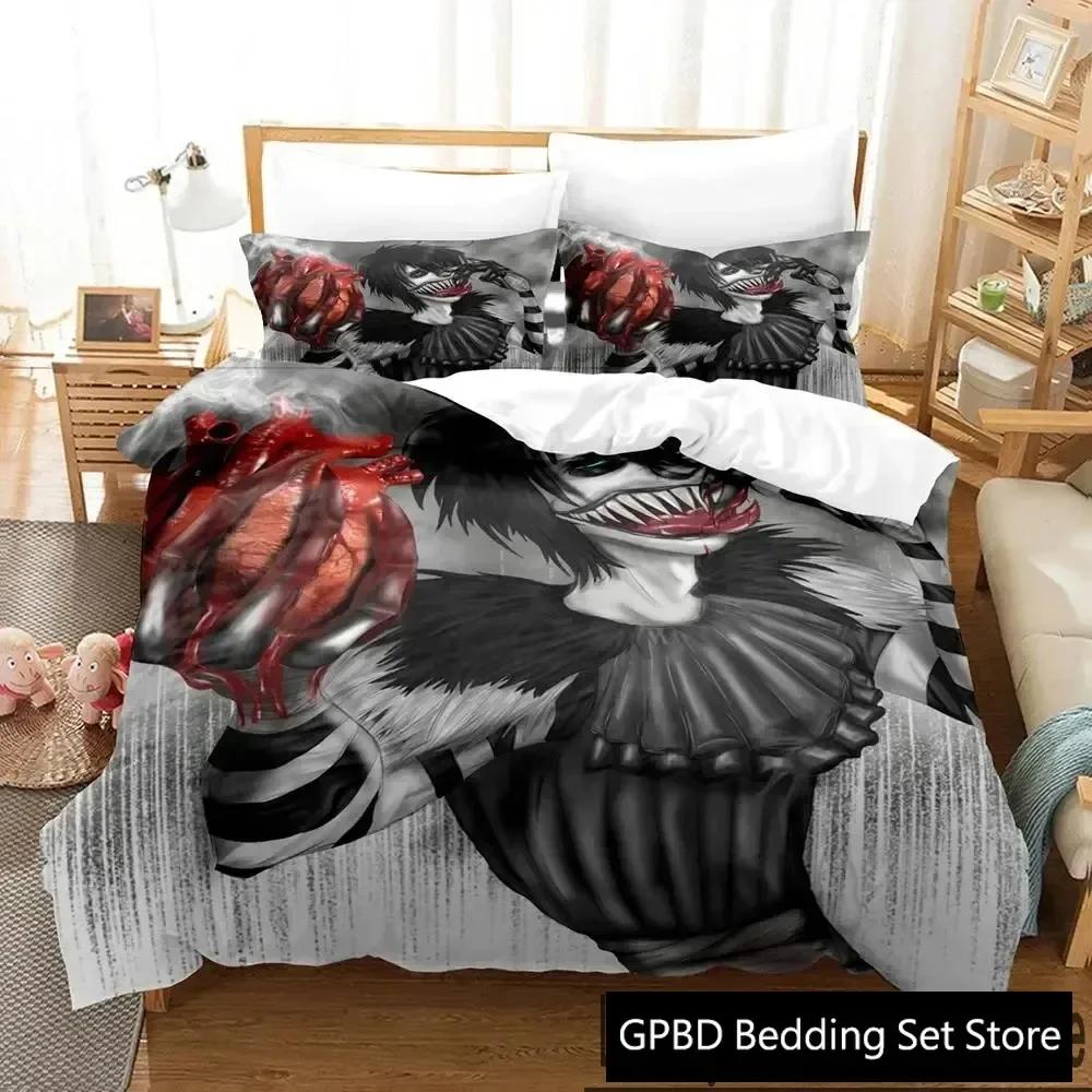 3D Print Anime Creepypasta Cafe Bedding Set Double Twin King Duvet Cover Comforter Pillowcase Boys Girls Adults Bedroom