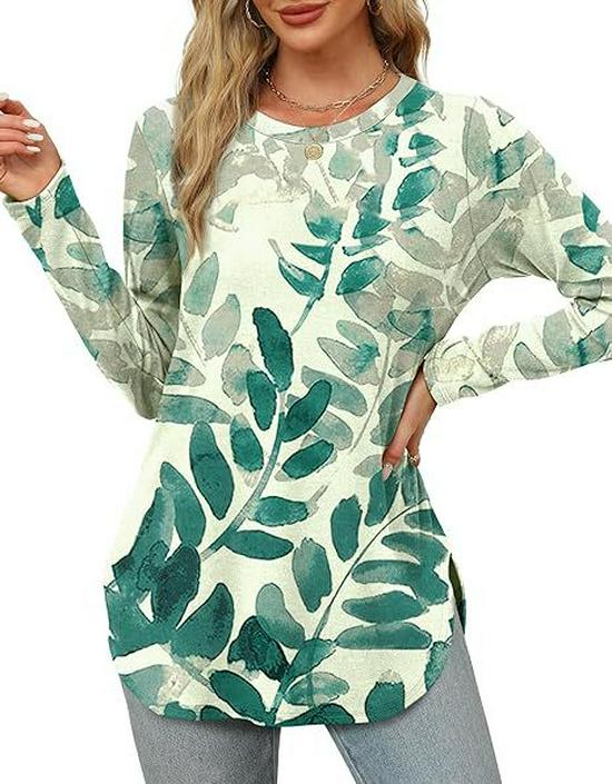 Autumn Women's Solid Long Sleeve Round Neck Loose Casual Top