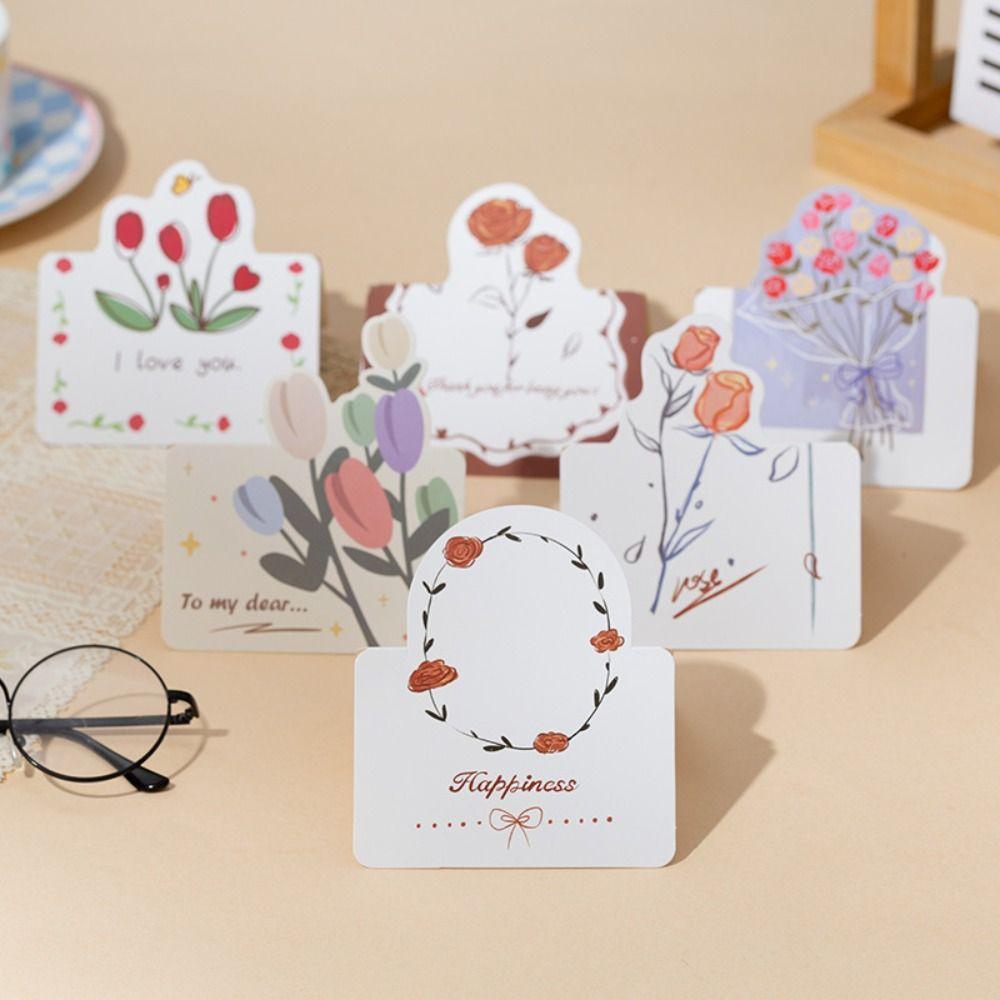 

10pcs Handwriting Message Card Bouquet Series Greeting Card Exquisite Festivital Gifts