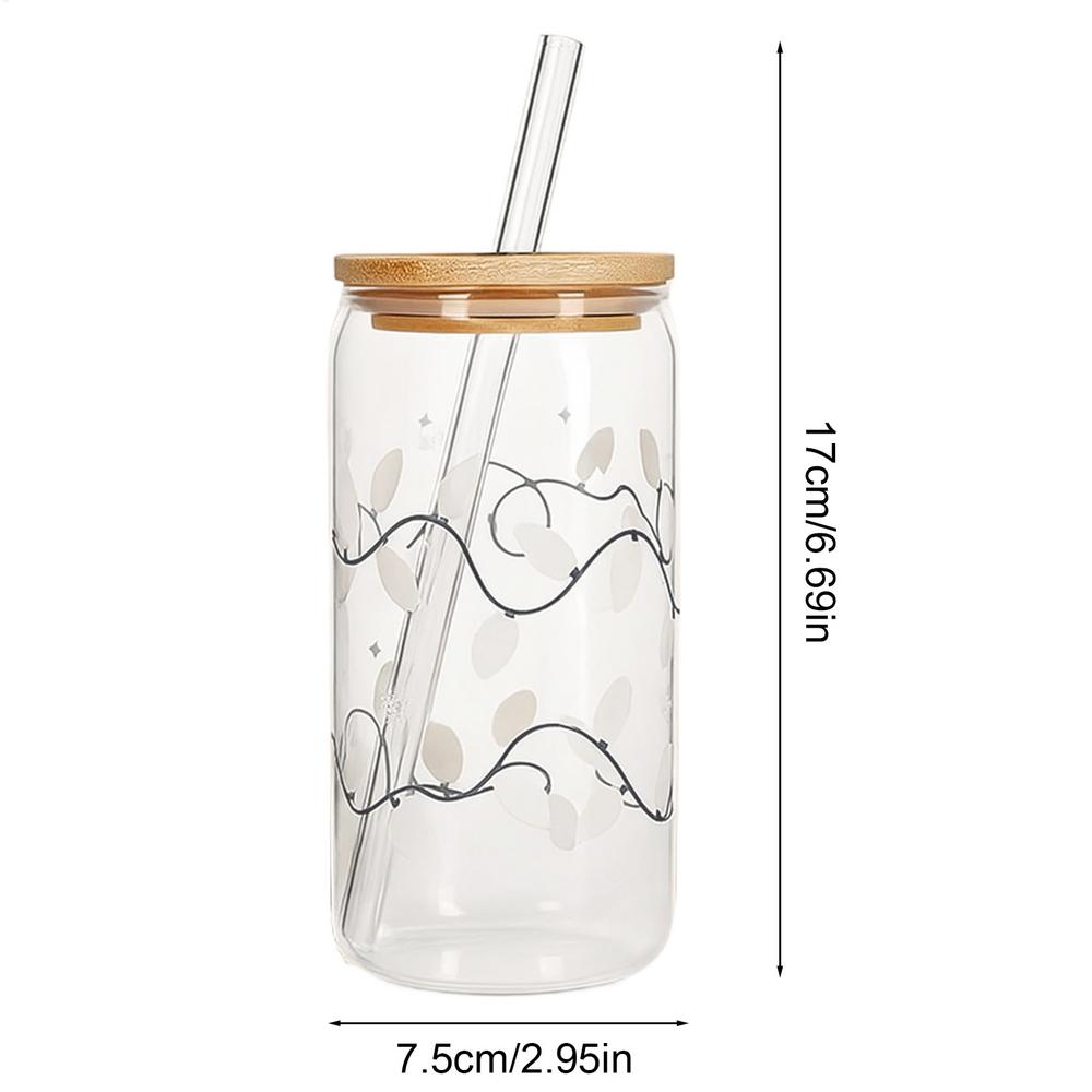 

Color Changing Christmas Mug Heat Sensitive Glass Cup with Lid Straw Reusable Thermal Tumbler for Hot Cold Drinks Christmas Gift other