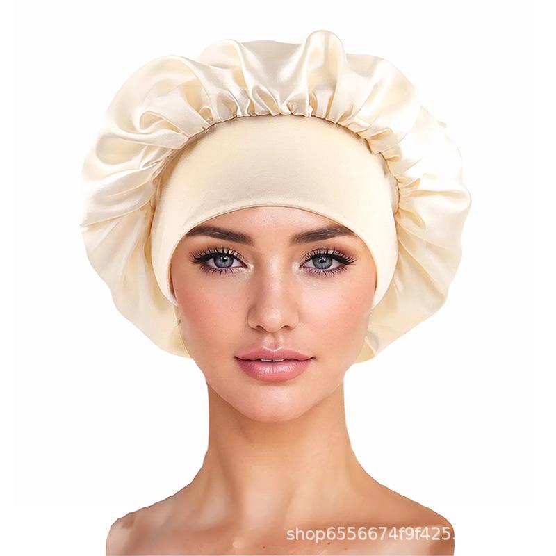 High Elastic Satin Night Cap - Beauty & Hair Care Headscarf for Women