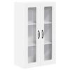 Wall Mounted Glass Cabinet PORTO White 60 X 31 X 100 Cm Particleboard