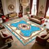 European Royal Baroque Style Living Room Carpet Home Decoration Luxury Antiskid Fluffy Rug Easy Clean Short Velvet Soft Foot Mat