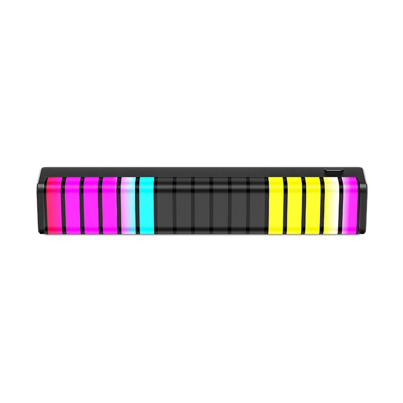 RGB Atmosphere Light Bar Rhythm Pickup Lights LED 3D Double Sided Ambient Lamp Music Sound Control Air Freshener Aromatherapy