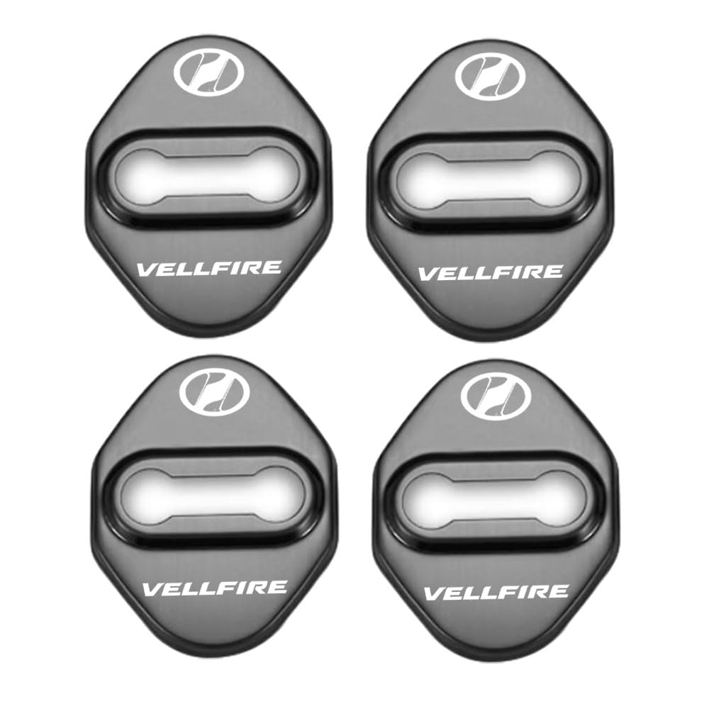 LEXLEYS Toyota Vellfire 30 Series Door Lock Striker Cover Door Lock Cover Stainless Steel Cover Rust Prevention Metal Easy to Install Exclusive Logo
