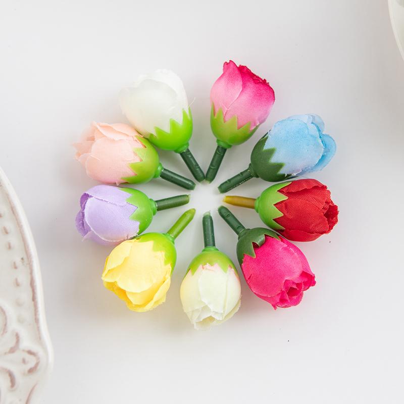 10/50pcs Artificial Flowers Silk Rose head for Home Christmas Garland wreath Wedding bridal bouquet Party diy gift Decoration