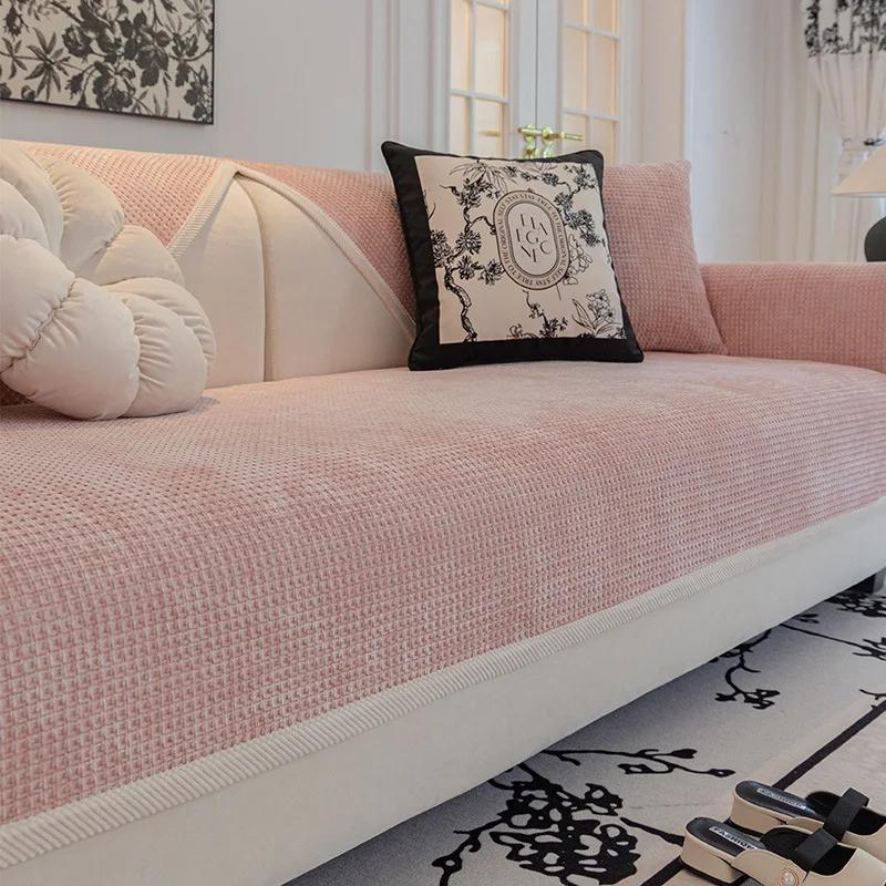 Thickening Solid Color Sofa Seat Cushion Cover Funiture Protector Couch Covers for Sofas Anti-dust Removable Seat Slipcover