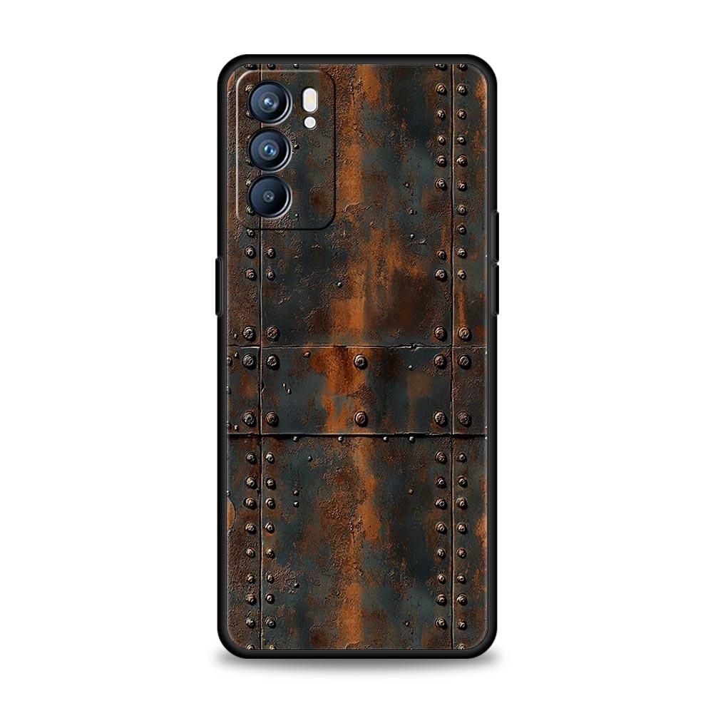 Vintage Industrial Style Rusty Phone Case For Oppo Reno 13 12 11 10 7 F Find X5 X6 A98 A80 A79 A78 A57 A54 A31 A17 Pro Soft TPU