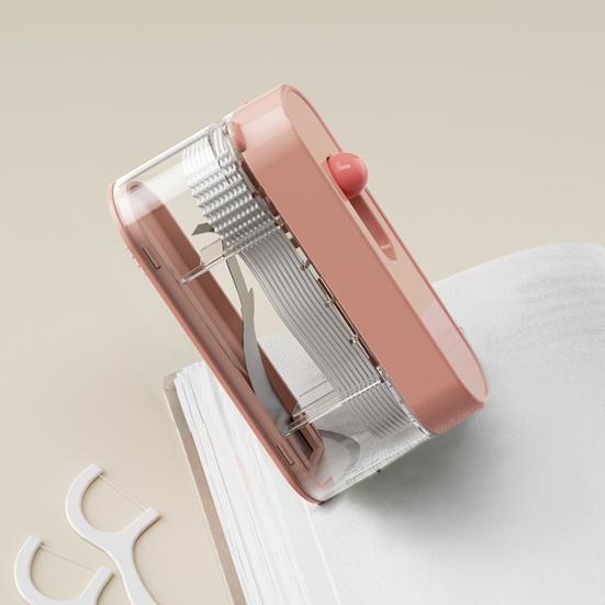 2PCS Floss Dispenser Automatic Pop-up Portable Storage Box Refillable with Ergonomic Picks Floss Case