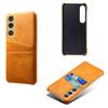 For Sony Xperia 1 VI Case Dual Card Slots PU Leather PC Hard Phone Cover