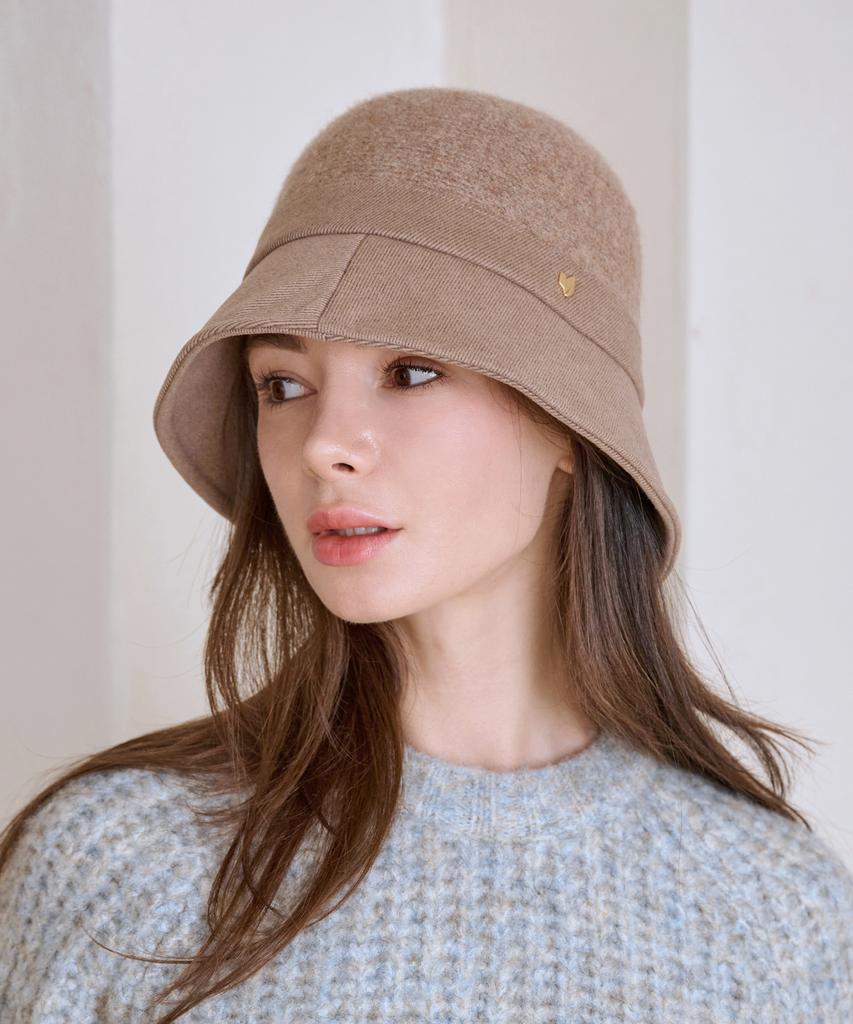 Koipeu Back Slit Wool Cap Bucket Hat Cf073Ht042