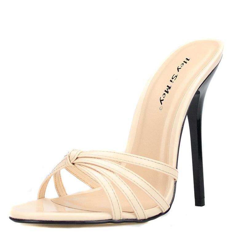 Módní letní pantofle Dámské sexy vysoké podpatky Sandály Žabky Drag Queen Velké velikosti Boty Kvalitní Super lehké Vysoké podpatky 13cm Pantofle
