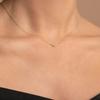 925 Sterling Silver Plating 18K Gold Inlaid Three 5A Zircon Pendant Necklaces for Women Fashionable Temperament Simple Jewelry