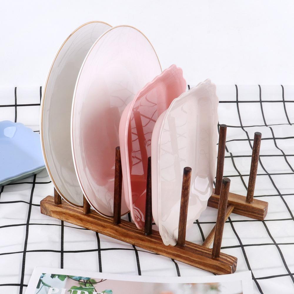 Practical Durable Kitchen Organizer Pot Lid Holder Dish Drain Rack Cups Shelf Book Display Stand