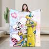 Cartoon D-Diddl Rat Cute Blanket Flannel Decoration  Breathable Super Warm Throw Blankets for Home Bedroom Bedspread
