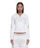 Badblood H.B.B. Royal Lace Rhinestone Zip-Up Hoodie - White
