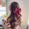 Satin Drape Three-Layer Bow Hair Clip - High Quality Solid Color Headwear