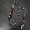 Retro Punk Cowhide Wallet Chain with Ghost Head Buckle - Men's Anti-theft Hip Hop Style