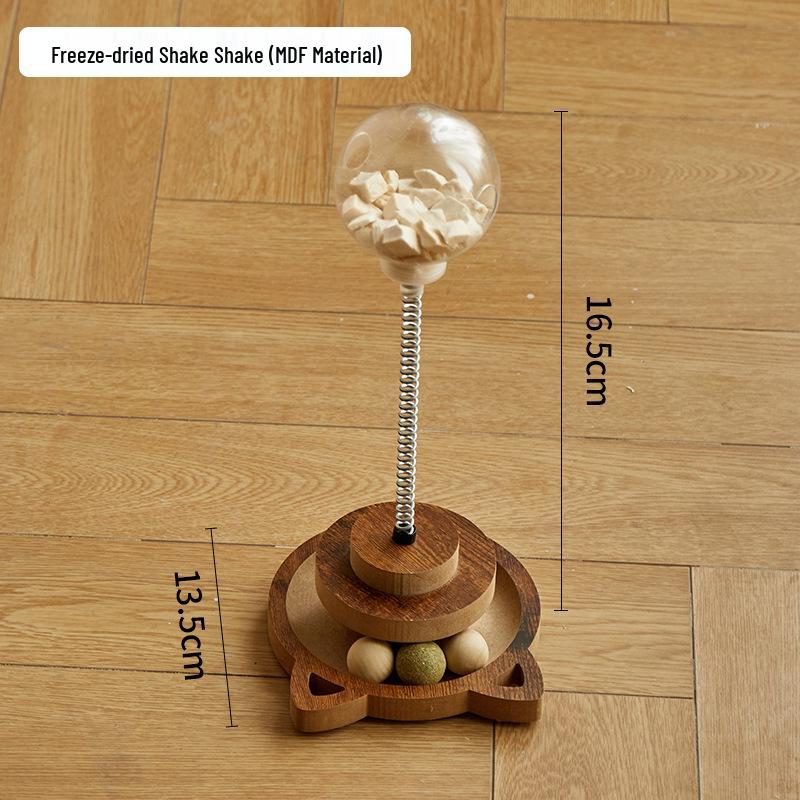 Vertical Cat Scratcher Tree with Teasing Stick and Nail Sharpening Toys for Self-Entertainment