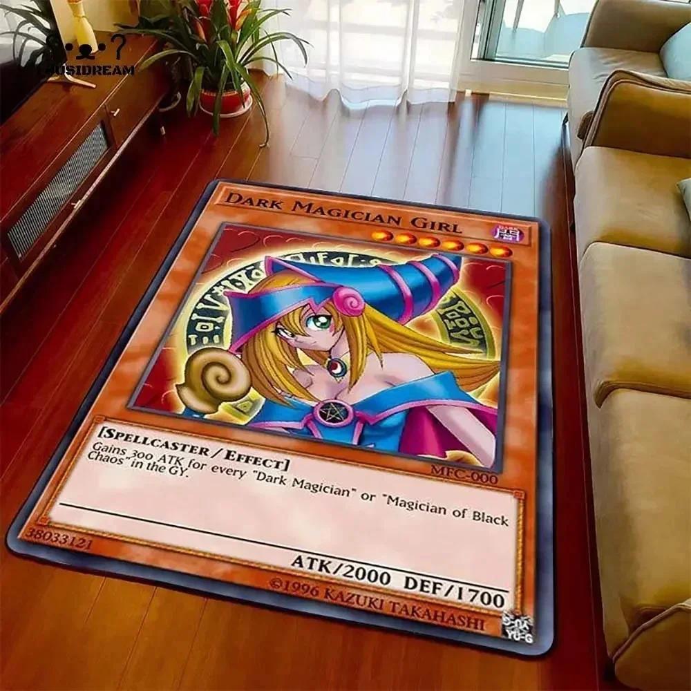 Yu-Gi-Oh Blauer Weißer Drache Anime Rutschfester Teppich Cartoon Bodenmatte für Wohnzimmer Schlafzimmer Dekorativer Bereichsteppich Perfektes Geschenk