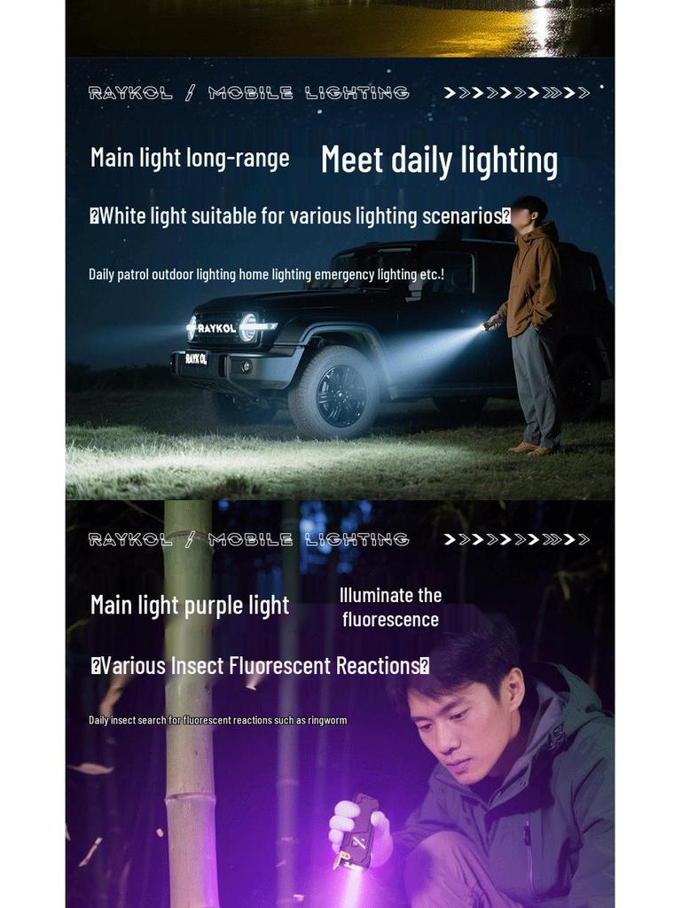 Ultra-thin Tactical Flashlight: Multifunctional, High-Intensity, Magnetic with Back Clip, Colorful High-Endurance Work Light.