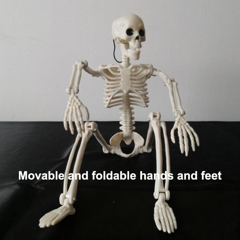 Halloween Skull Skeleton 40Cm Posable Skeleton Human Shape Bones Halloween Party Home Decorations Haunted House Horror Props