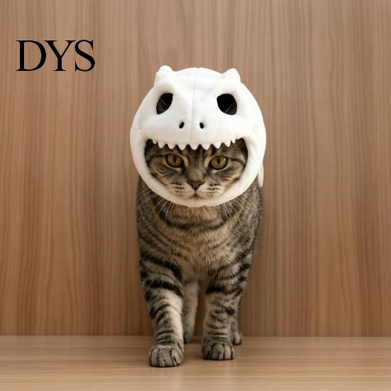 Funny Pet Party Outfit Dinosaur Skeleton Cat Costume, Glow-in-the-dark Outfit, Gift for Lovers Cute Plush Apparel Halloween, Cosplay Lightweight