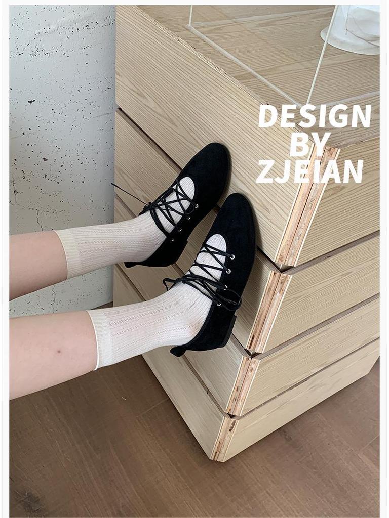 Spot 2025 Damen Schnür-Ballerinas - Vielseitige Schuhe aus weichem Leder