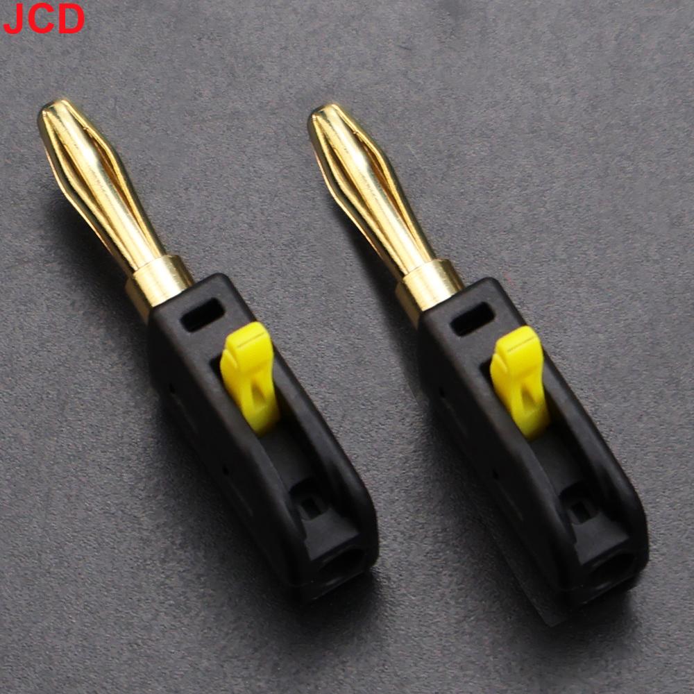 32A 4mm Solderless Banana Plug 4mm Quick Wire Connect Gold-plated Copper Banana Connectors Plugs Audio Copper Speakers Amplifier