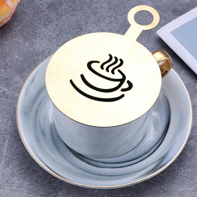 4 adet/takım Paslanmaz Çelik Kahve Şablonlar Farklı Içi Boş Desen Latte Sanat Kalıp Cappuccino Sanat Şablonları Kek Dekor