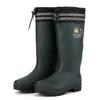 Men's 3531 High-Top Fleece-Lined Rain Boots with Reflective Strip and Cotton Lining - Waterproof Rubber Work Shoes