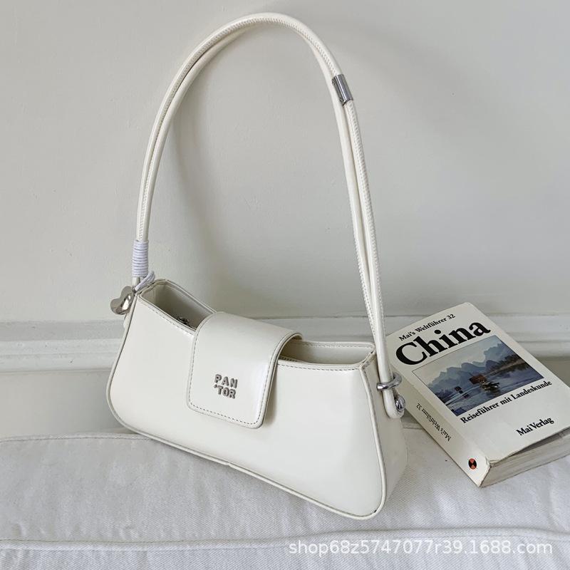 Women's ins fashion new cross-body trendy women's bag 2025 spring and summer armpit baguette bag Korean ballet style shoulder bag