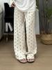 Women's High Waist Bow Print Wide-Leg Pants - 2025 Early Autumn Casual Style