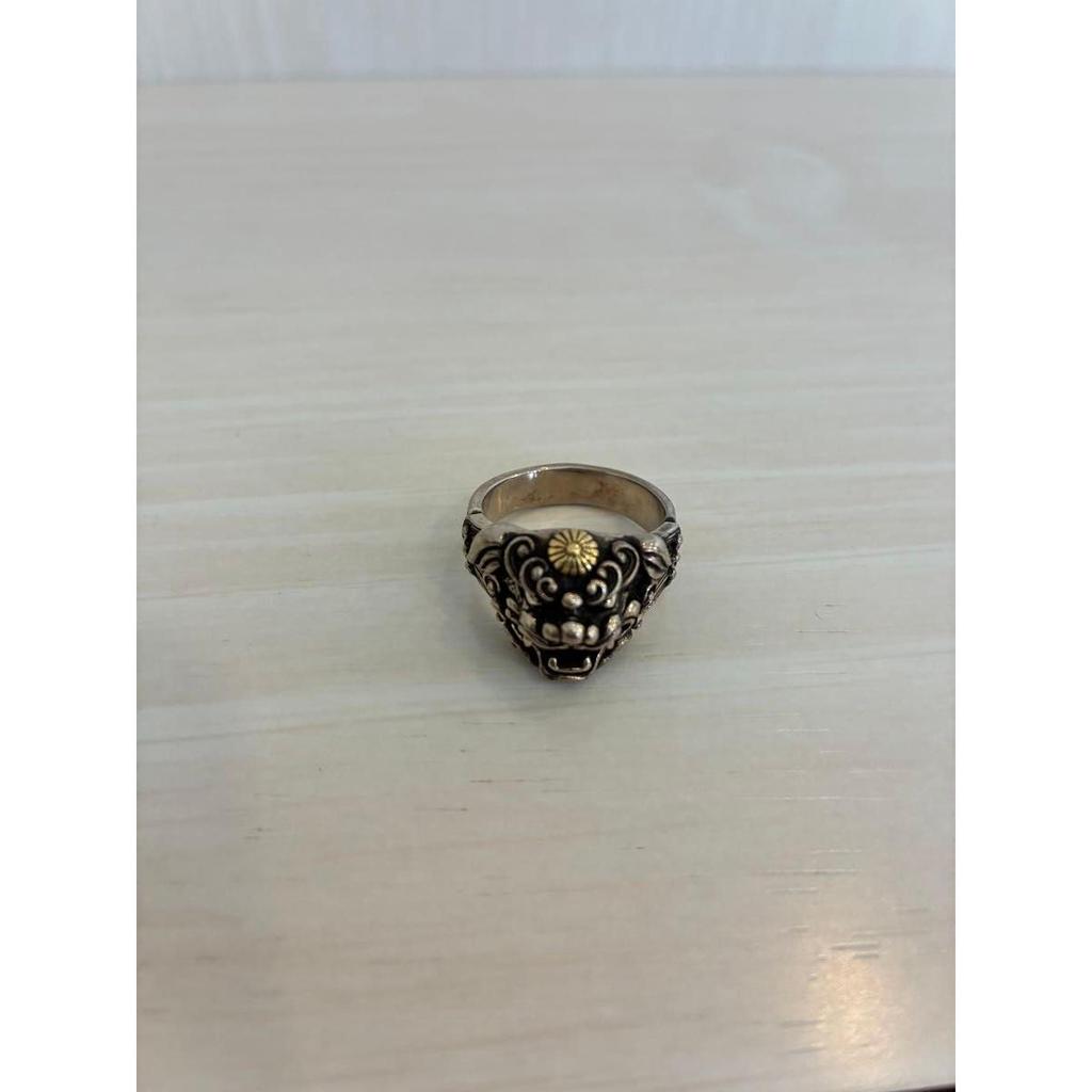 Used ORIENT SMITH Japanese lion ring / silver925  k18