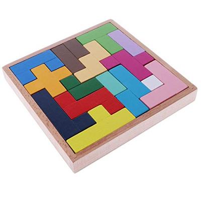 [TradeWind] Drevené 3D Tetris Puzzle, Blokové Puzzle, Stavebnice, Kocky, Farebná Vzdelávacia Hračka, Proti Starnutiu, Demencii, Tréning Mozgu