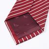 Emporio Armani Made in EM001346 TE13741 F5029 Men's Tie, 7.5cm Wide, 100% Silk, Striped, Bordeaux, Italy, [Used]
