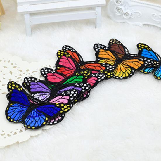 10Pcs/Set Butterfly Shape Clothes Sewing Patch Stickers Applique Clothing Decor