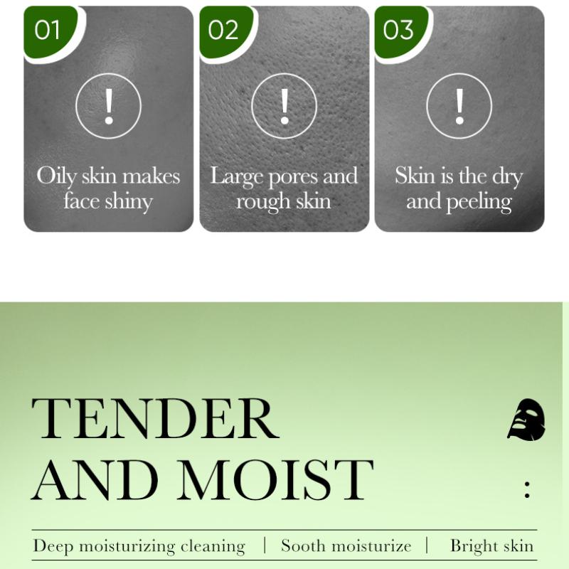 Bambusové uhlí Černá maska SADOER Bělící a hydratační emoliční rozjasňující hydratační maska náplast