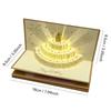 3D Pop-Up Birthday Red Envelope Greeting Card Foldable 6 Card Slots New Year's Money Red Envelope Gold-stamped Cover