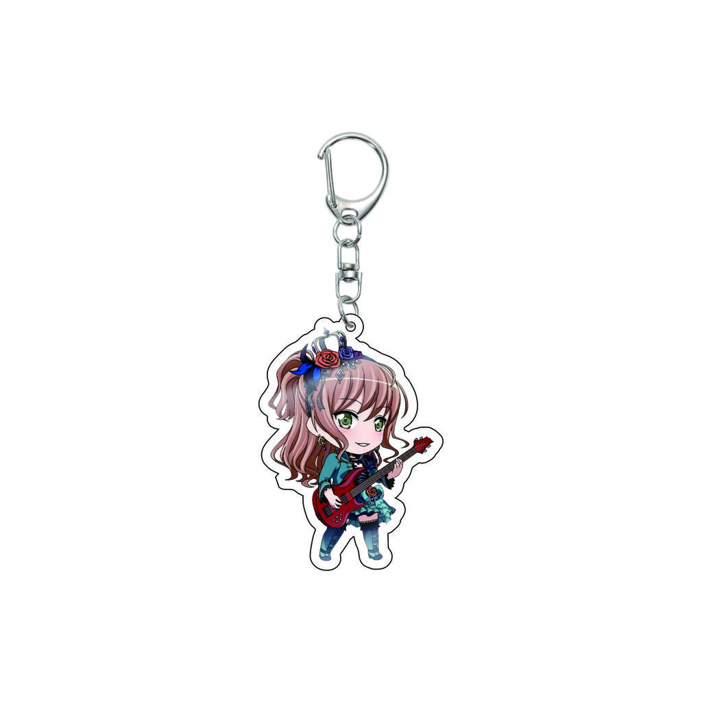 55MM Anime banG Dream Keychain Toyama Kasumi/Saya Yamabuki/Hanazono Tae Key Chain Acrylic Model Plate Christmas Gifts